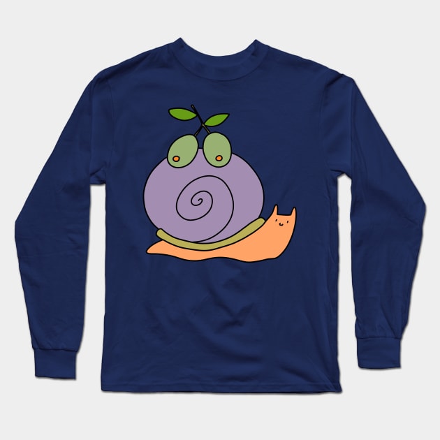 Olive Snail Long Sleeve T-Shirt by saradaboru